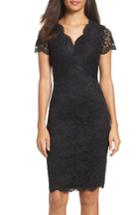 Women's Ellen Tracy Lace Sheath Dress - Black