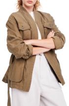 Women's Free People In Our Nature Cargo Jacket - Green