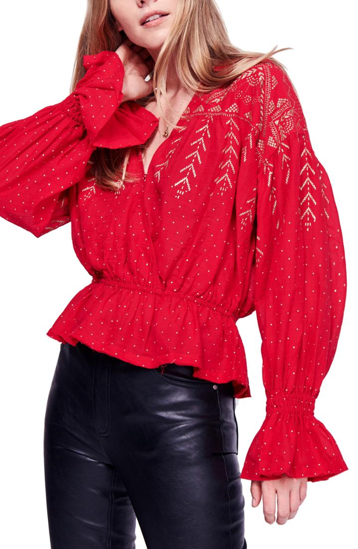 Women's Everleigh Stretch Lace Top, Size - Burgundy