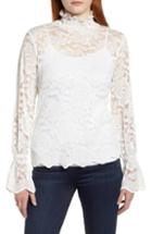 Women's Everleigh Stretch Lace Top, Size - Burgundy