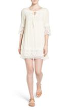 Women's Sanctuary Simone Lace Trim Gauze Dress - Ivory