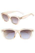 Women's Le Specs Wannabae 49mm Angular Sunglasses - Blonde