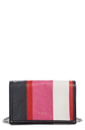 Women's Balenciaga Bazar Leather Wallet On A Chain -