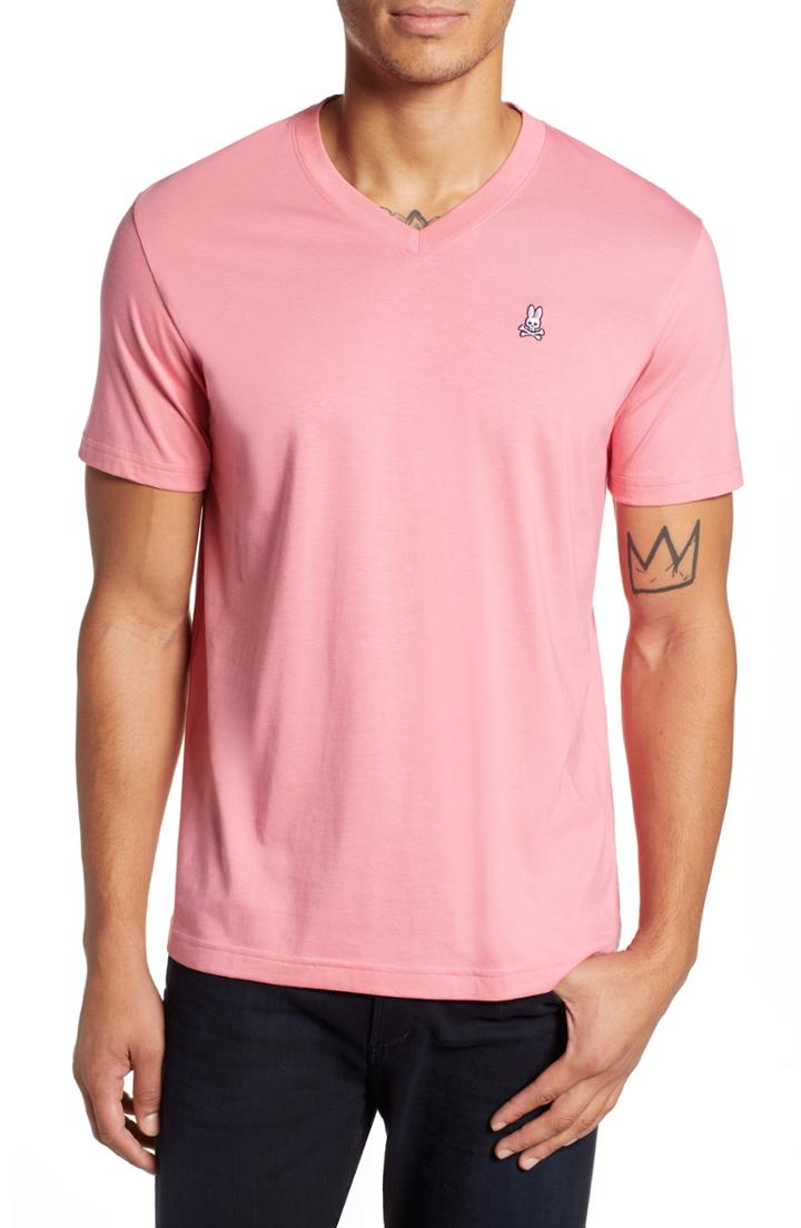 Men's Psycho Bunny V-neck T-shirt (3xl) - Coral