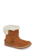 Women's Sorel Out 'n About Waterproof Bootie With Faux Fur Trim M - Brown