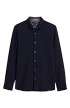Men's Ted Baker London Loretax Trim Fit Stretch Knit Sport Shirt (m) - Blue