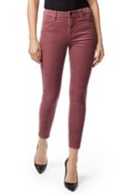 Women's J Brand Alana High Waist Ankle Skinny Corduroy Pants - Burgundy