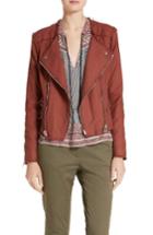 Women's Veronica Beard Stevie Fringe Trim Moto Jacket