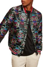 Men's Topman Jacquard Floral Classic Bomber Jacket