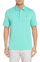 Men's Vineyard Vines Heathered Wilson Stripe Polo - Green