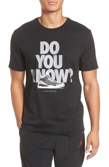 Men's Nike Jordan Do You Know Graphic T-shirt - Black