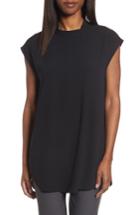 Women's Eileen Fisher Silk Tunic, Size - Black