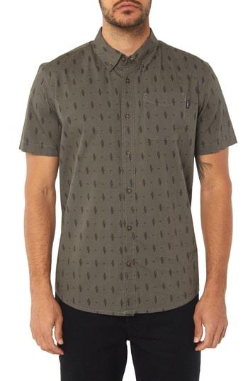 Men's O'neill Mckenna Short Sleeve Camp Shirt - Green