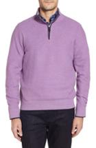 Men's Tailorbyrd Ossun Tipped Quarter Zip Sweater, Size - Purple