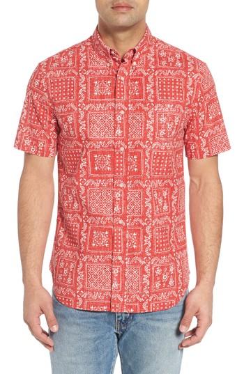 Men's Reyn Spooner Lahaina Sailor Classic Fit Sport Shirt - Red