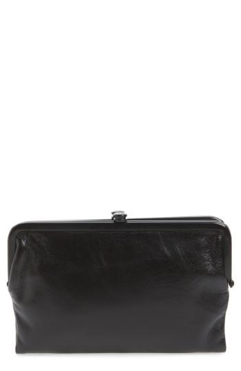 Women's Hobo Glory Leather Wallet - Black