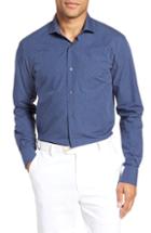 Men's Ted Baker London Endurance Tidies Trim Fit Print Dress Shirt .5 34/35 - Blue