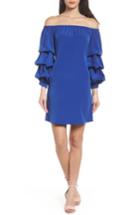 Women's Chelsea28 Off The Shoulder Tiered Sleeve Dress - Blue