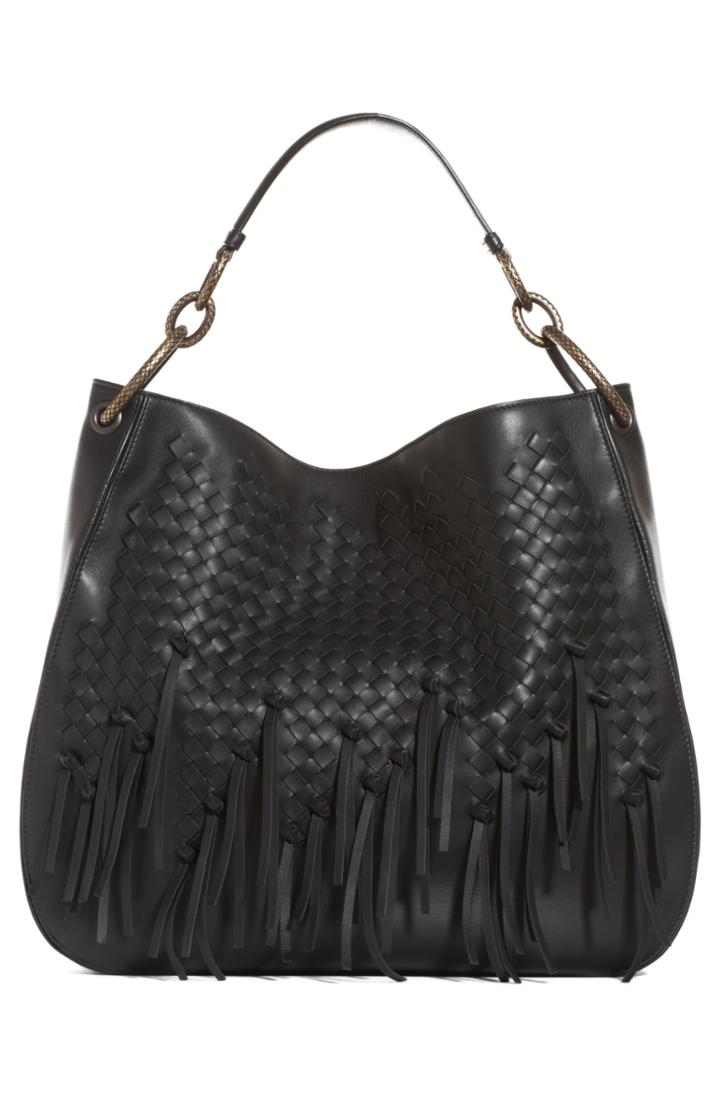 Bottega Veneta Large Loop Fringe Leather Hobo -
