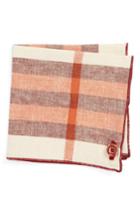 Men's Armstrong & Wilson Dusty Windows Linen Pocket Square, Size - Orange