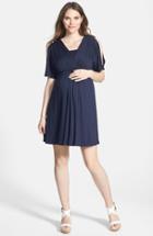 Women's Maternal America Split Sleeve Maternity Dress