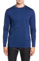 Men's Bugatchi Solid Long Sleeve T-shirt - Blue