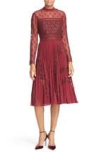 Women's Self-portrait Symm Lace & Chiffon Midi Dress