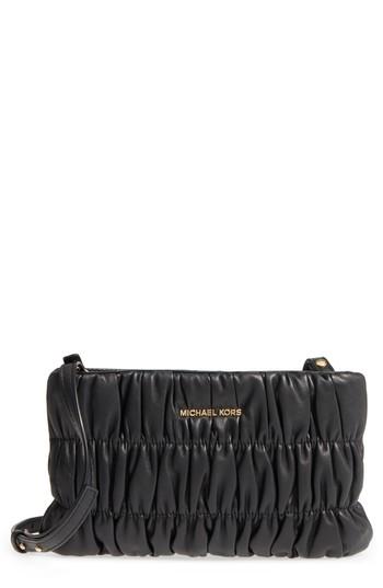 Michael Michael Kors Webster Lambskin Leather Clutch - Black