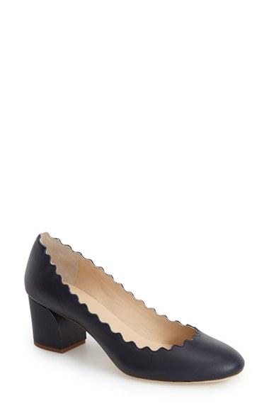 Women's Chloe 'lauren' Scalloped Pump Us / 40eu - Blue