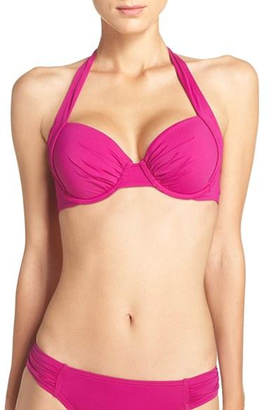 Women's Tommy Bahama Underwire Halter Bikini Top C - Pink