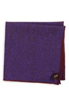 Men's Armstrong & Wilson Purple Dot Wool Pocket Square