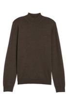 Men's Nordstrom Mock Neck Merino Wool Sweater, Size - Brown