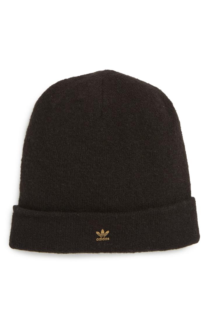Women's Adidas Originals Fuzzy Beanie Hat - Black