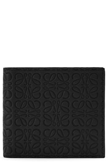 Women's Loewe Logo Embossed Calfskin Leather Bifold Wallet -
