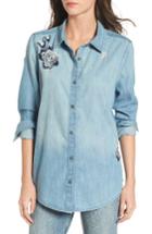 Women's Bp. Embroidered Chambray Top