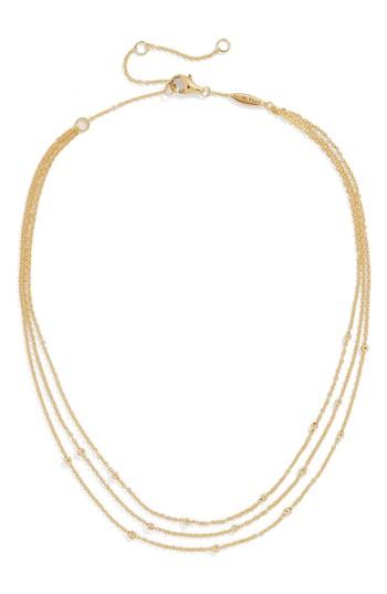 Women's Baublebar Triple Strand Vermeil Necklace