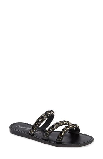 Women's Seychelles Stress Free Embellished Slide Sandal M - Black