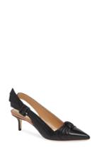 Women's Francesco Russo Knot Slingback Pump Us / 35eu - Black