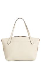 Burberry Welburn House Check & Leather Tote - Ivory