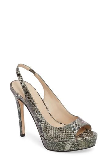 Women's Pelle Moda Oana Slingback Platform Sandal M - Grey