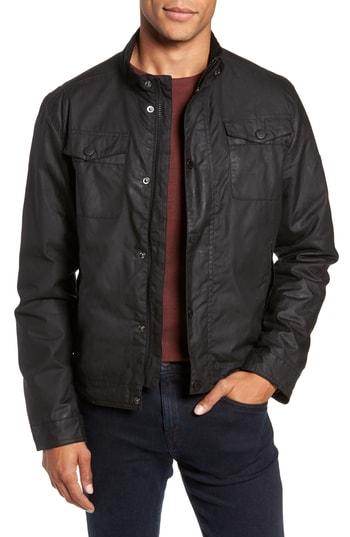 Men's Barbour International Hatch Waxed Jacket - Black