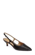 Women's Trotters 'kimberly' Woven Leather Slingback Pump .5 M - Black