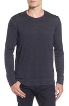 Men's Velvet By Graham & Spencer Modern Trim Marled Long Sleeve T-shirt, Size - Blue