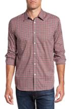 Men's Jeremy Argyle Slim Fit Check Sport Shirt, Size - Red