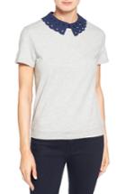 Women's Halogen Eyelet Collar Sweatshirt