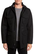 Men's Vince Camuto Hooded Jacket With Removable Bib, Size - Black