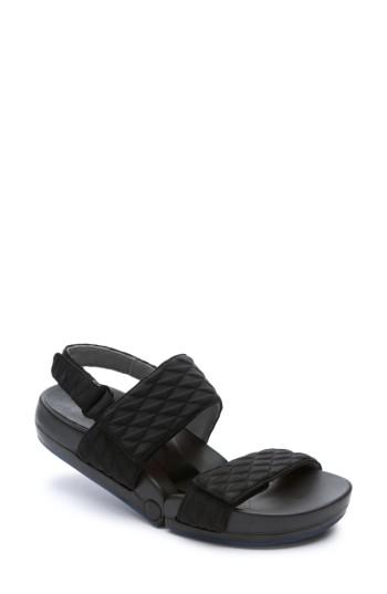 Women's Figs By Figueroa Figulous Diamond Embossed Sandal Eu - Black