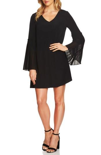 Women's Cece Madeline Bell Sleeve Shift Dress - Black