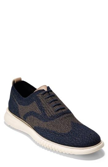 Men's Cole Haan 2.zerogrand Stitchlite Wingtip .5 M - Blue