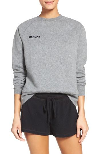 Women's Brunette The Label Blonde Crewneck Sweatshirt /small - Grey
